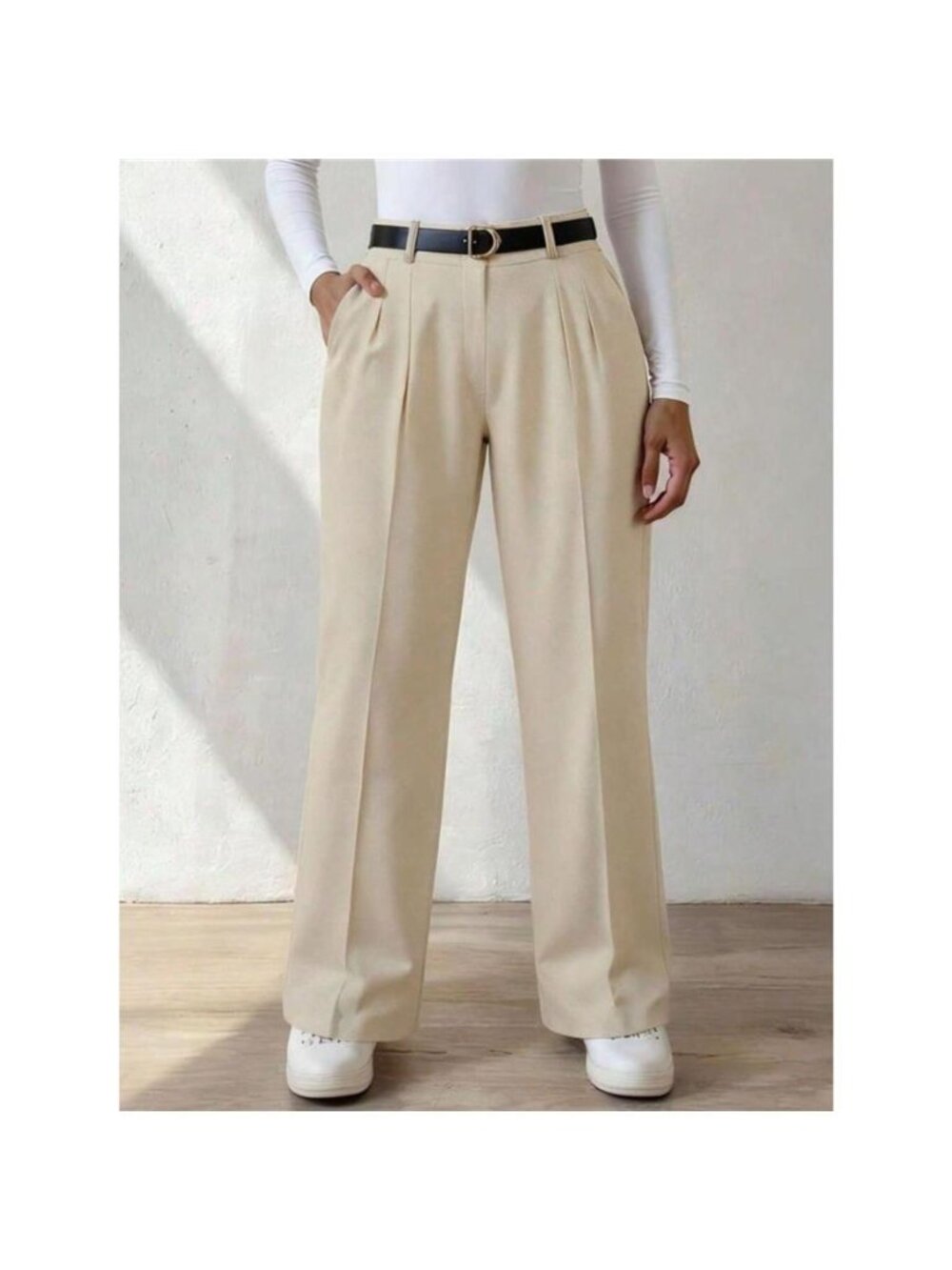 High Waist Wide Leg Dress Pants